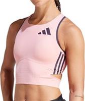 adidas Adizero Promo Womens Running Crop Top Pink Run Lightweight Tank Top