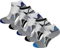 More Mile San Diego 5 Pack Running Socks White Cushioned Anti Blister Support