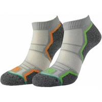 1000 Mile Repreve Single Layer Twin Pack Mens Running Socks Grey Support Sports
