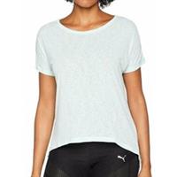 Puma Bold Womens Training Top Green Short Sleeve Gym Excerise Workout T-Shirt