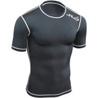 Sub Sports Dual All Seasons Junior Compression Top Black Short Sleeve Kids Run