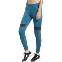 Reebok LUX 2.0 Mid Rise Womens Training Tights Blue Gym Workout Fitness Excerise