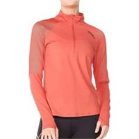 2XU Light Speed Womens Running Top Pink Long Sleeve Half Zip Run Lightweight