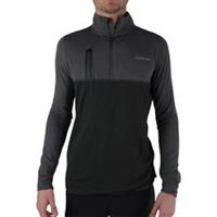 CoreX Fitness Mens Running Top Grey Long Sleeve Half Zip Run Moisture Wicking