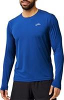 Brooks Atmosphere 3.0 Mens Running Top Blue Long Sleeve Run Moisture Wicking