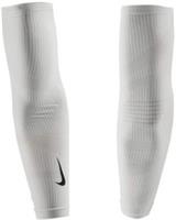 Nike Zoned Knit Running Arm Sleeves White Compression Run Breathable Sports Mens