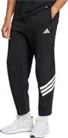 adidas Future Icons 3 Stripes Mens Training pants Black Gym Loose Fit Trackpants