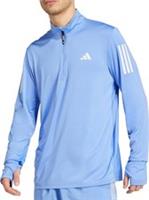 adidas Own The Run Mens Running Top Blue Long Sleeve Half Zip Jogging Jersey