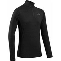More Mile Core Mens Running Top Black Long Sleeve Half Zip Run Breathable Jersey