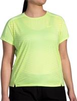 Brooks Sprint Free 2.0 Womens Running Top Yellow Short Sleeve Run T-Shirt Ladies