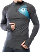 Compressport Winter Trail Postural Mens Running Top Grey Long Sleeve Half Zip - S Regular