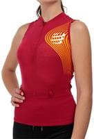 Compressport Trail Postural Womens Running Vest Red Half Zip Run Tank Top Ladies - M Regular