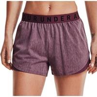 Under Armour Play Up 3.0 Twist Womens Training Shorts Purple Gym Excerise Short - L Regular