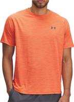 Under Armour Tech Textured Mens Training Top Orange Short Sleeve Gym T-Shirt - XL Regular