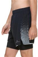 Ronhill Tech Reflect Twin Mens Running Shorts Black 2 In 1 Twin Short Run Sports - S Regular