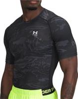 Under Armour HeatGear Mens Training Top Black Printed Short Sleeve Run T-Shirt - XL Regular