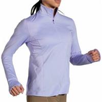 Brooks Dash Womens Running Top Purple Long Sleeve Half Zip Run Lightweight - L Regular