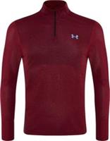 Under Armour Seamless Stride Mens Running Top Red Long Sleeve Half Zip Run - 2XL Regular