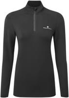 Ronhill Core Thermal Womens Running Top Black Long Sleeve Half Zip Base Layer - M Regular