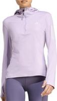 adidas Own The Run Winterized Hooded Half Zip Long Sleeve Womens Running Top - S Regular