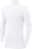TCA PowerLayer Mock Mens Compression Top White Long Sleeve Running Run Jogging - L Regular