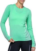 Ronhill Tech Reflect Womens Running Top Green Long Sleeve Run Lightweight Jersey - S Regular