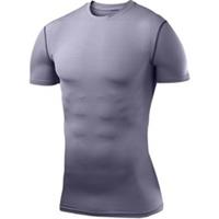 TCA PowerLayer Compression Mens Running Top Grey Short Sleeve Run T-Shirt - S Regular