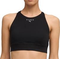 Puma X HYROX Shape Luxe High Neck Womens Sports Bra Black Breathable Running Run - XS Regular