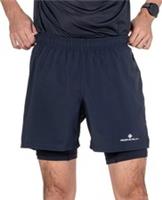 Ronhill Core Twin Mens Running Shorts Black 2 In 1 5 Inch Twin Short Run Sports