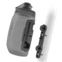 FidBike Lock Twist 450 Bottle With Base Trans Black Cycling Hydration Drinks