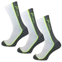 More Mile Strive 3 Pack Running Socks White Cushioned Anti Blister Support Run