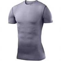 TCA PowerLayer Compression Junior Running Top Grey Short Sleeve Kids Run T-Shirt