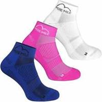 More Mile London 2.0 3 Pack Eco Friendly Womens Running Socks Cushioned Run - UK Shoe Size Regular