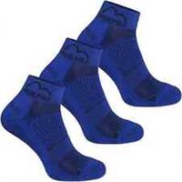 More Mile London 2.0 3 Pack Eco Friendly Running Socks Blue Cushioned Support