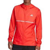 adidas Own The Run Mens Running Jacket Red Hooded Lightweight Breathable