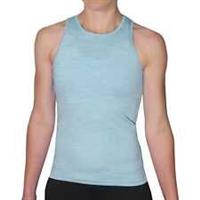 More Mile Heather Girls Training Vest Blue Junior Kids Run Lightweight Tank Top