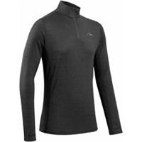 More Mile Core Mens Running Top Grey Long Sleeve Half Zip Run Breathable Jogging