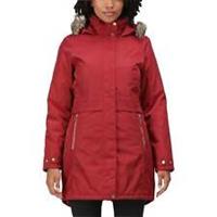 Regatta Lexis Waterproof Insulated Womens Parka Jacket Red Hooded Outdoor Coat - S Regular