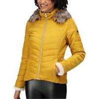 Regatta Winslow Womens Insulated Jacket Yellow Hooded Outdoor Walking Coat - 3XL Regular