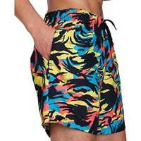 Speedo Leisure Mens Swim Shorts Black Printed 16 Inch Swimming Adjustable Short - S Regular