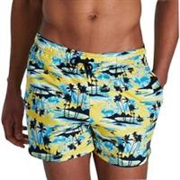 Speedo Leisure Mens Swim Shorts Yellow Printed 14 Inch Swimming Adjustable Short - L Regular