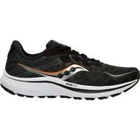 Saucony Omni 20 WIDE FIT Mens Running Shoes Black Support Cushioned Run Trainers