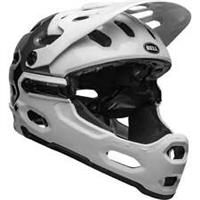 Bell Super 3R MIPS MTB Full Face Cycling Helmet White Padded Mountain Carbon