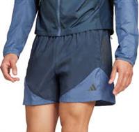 adidas Own The Run Mens Running Shorts Blue 5 Inch Zip Pocket Lined Reflective