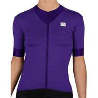 Sportful Kelly Womens Cycling Jersey Purple Short Sleeve Road Bike Ride Top - L Regular