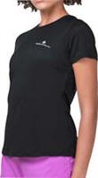 Ronhill Core Womens Running Top Black Short Sleeve Lightweight Run T-Shirt - M Regular