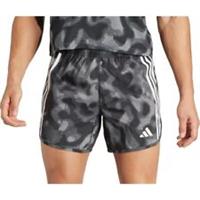 adidas Own The Run 3 Stripes Mens Running Shorts Grey 5 Inch Zip Pocket Lined - M Regular