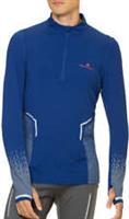 Ronhill Tech Reflect Mens Running Top Blue Long Sleeve Half Zip Thermal Run - L Regular