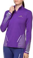 Ronhill Tech Reflect Womens Running Top Purple Long Sleeve Half Zip Thermal Run - M Regular