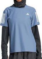 adidas Own The Run Womens Running Top Blue Short Sleeve Moisture Wicking T-Shirt - XS Regular